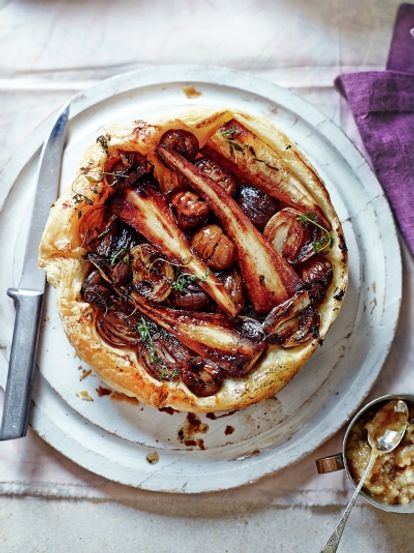 Parsnip &amp; Chestnut Tarte Tatin | Vegetable Recipes | Jamie Oliver