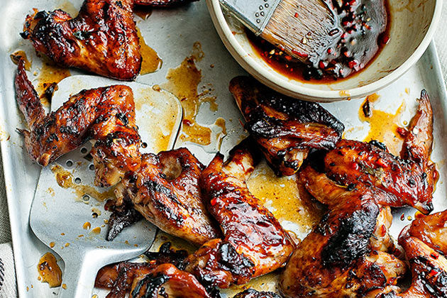 bbq chicken wings and in bbq sauce