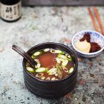 miso soup with spring onions