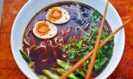 Chicken ramen noodle soup: Food Busker
