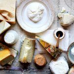 Italian cheeses - loads of cheese varities on a wooden board