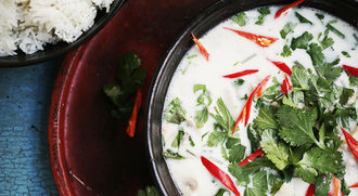 Spicy Thai chicken soup: Dheeradon Dissara