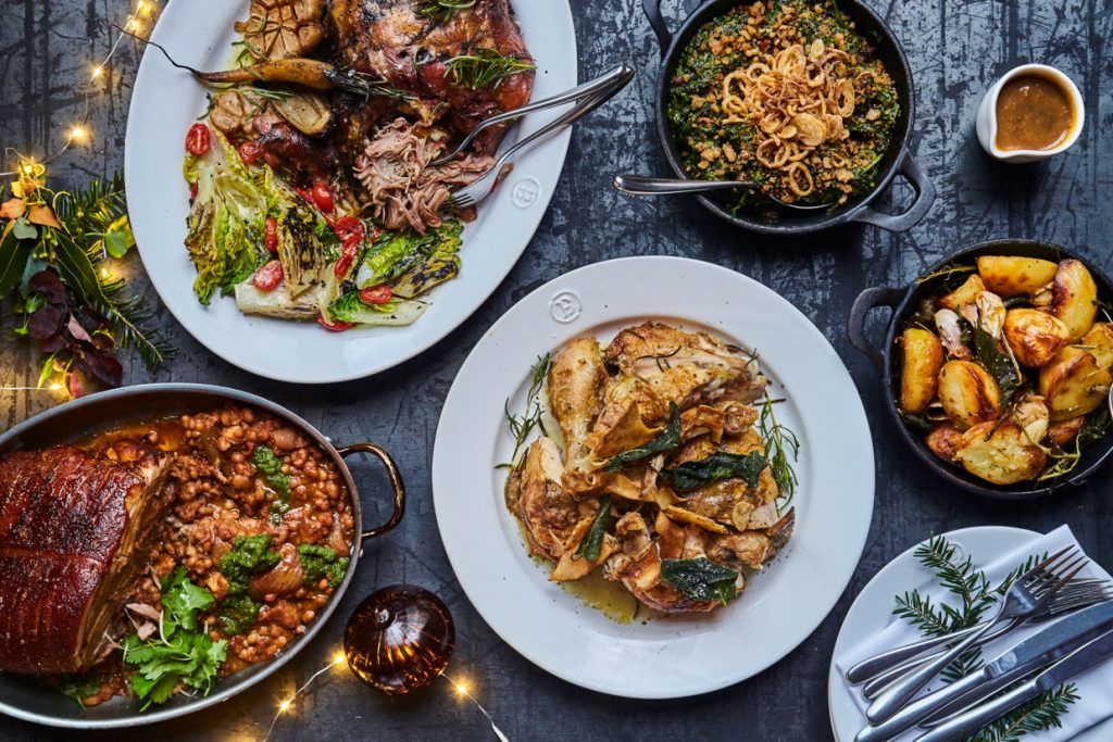 Festive alternatives to turkey - christmas dinner spread