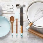 accessories for cooking and baking in the kitchen flat lay