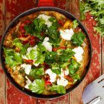 Dinner ideas for one - a roasted chilli frittata recipe