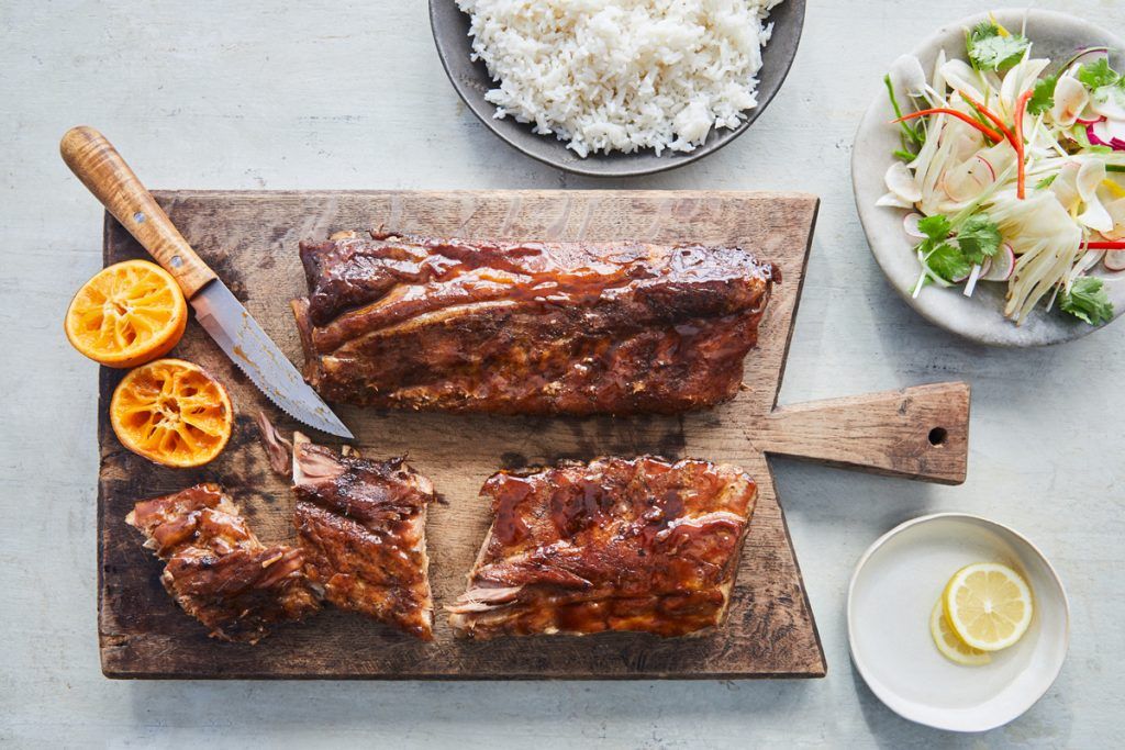 Ribs and coleslaw for bbq recipes