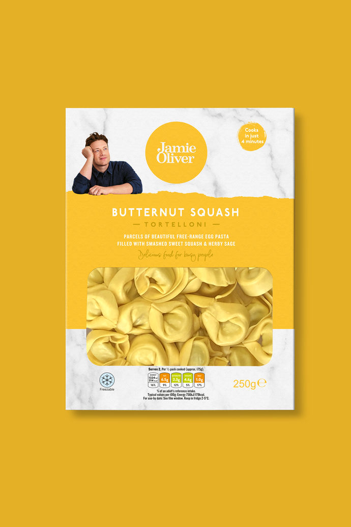 butternut squash tortelloni pasta by Jamie Oliver