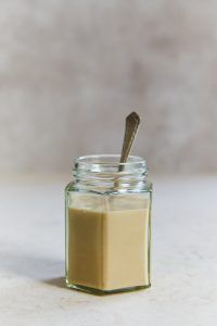 A jar of tahini