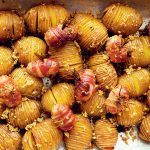 The best potato recipes for Christmas - amazing hasselback potatoes in an oven tray