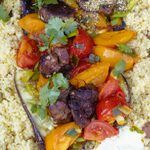 tomatoes, cous cous and coriander salad