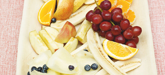 mixed fruit salad in a pile