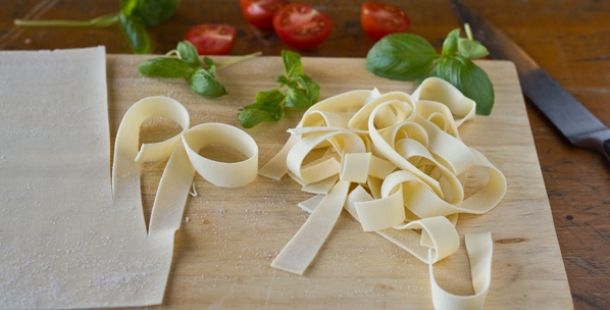 pasta freshly made out of dough