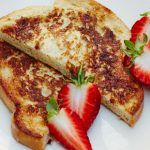 eggy bread french toast with strawberries