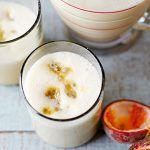 almond, banana and passionfruit smoothie