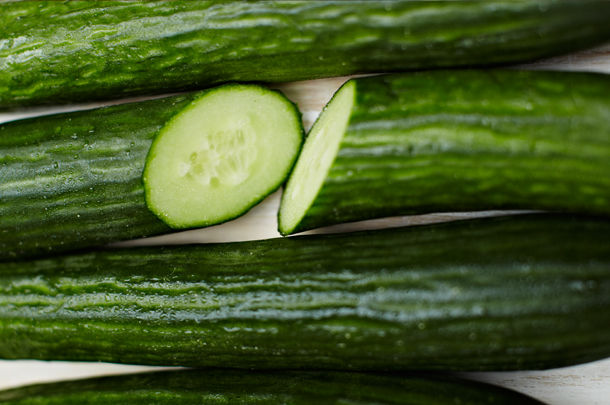 cucumber cut in half