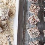 homemade lamingtons recipe covered in coconut