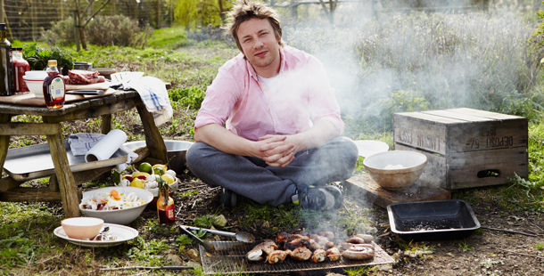 open fire cooking with Jamie oliver
