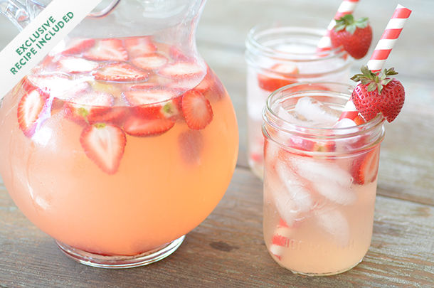 strawberry infused ice drinks