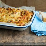 courgette lasagne with parmesan and on the side and cheese melted on top