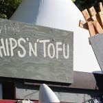 deep fried chips 'n' tofu sign