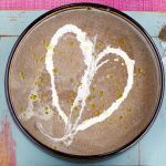 less meat - mushroom soup with creme heart