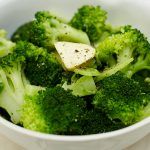 broccoli with butter on top