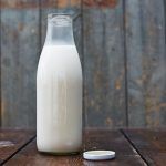 How to make almond milk - bottle of almond milk