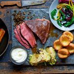 roast beef recipe with vegetables and yorkshire pudding