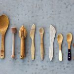 an array of wooden kitchen utensils