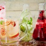 fruit infused water with ice