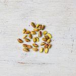pistachio nuts flatlay
