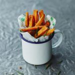 sweet potato fries in a cup