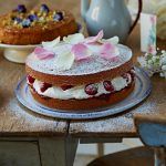 great Mother's Day cake recipe with raspberries and cream
