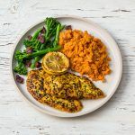 lemon and chicken fillets recipe with vegetables and carrot & swede mash