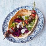 healthy lunches for kids - kebab and pitta with veg