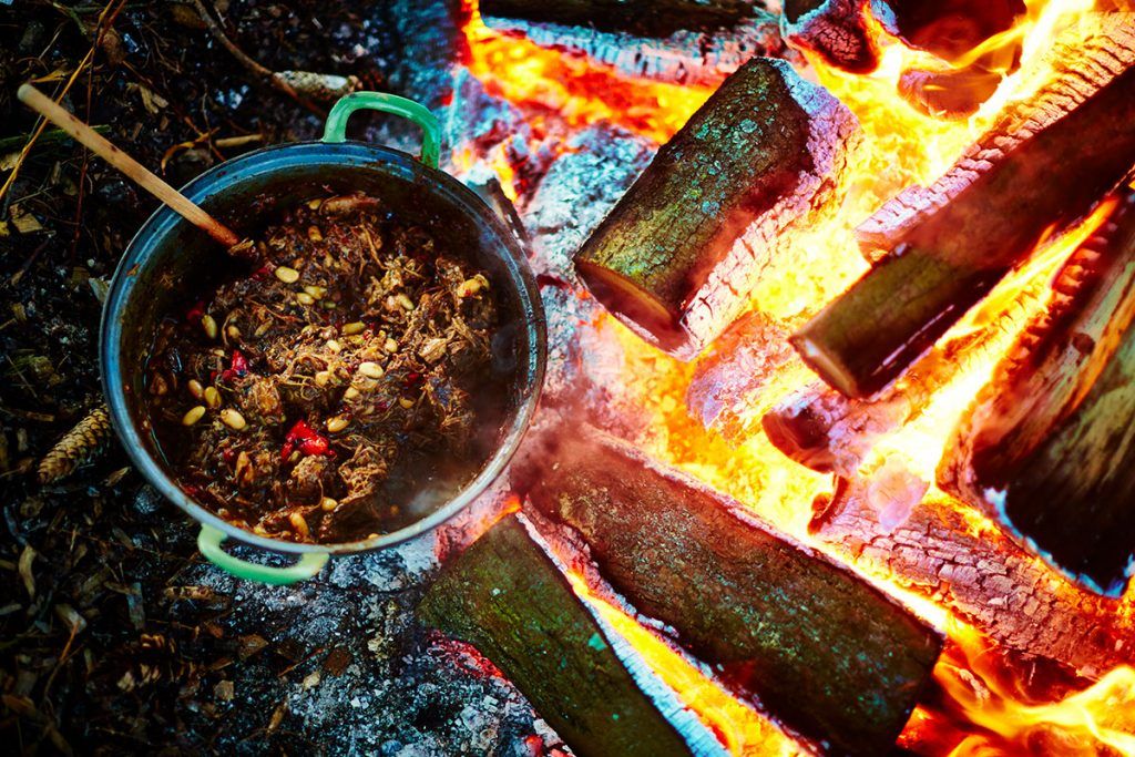 bonfire recipe on top of flames