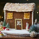 gingerbread house decorated for christmas