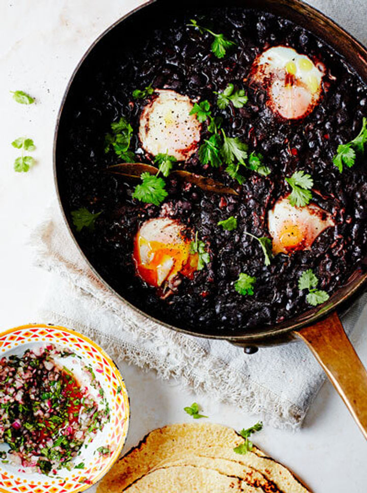 costa rican black bean soup recipe with egg