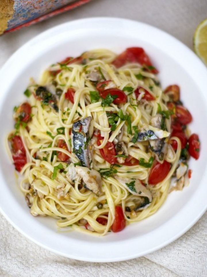 Seafood pasta - herring linguine