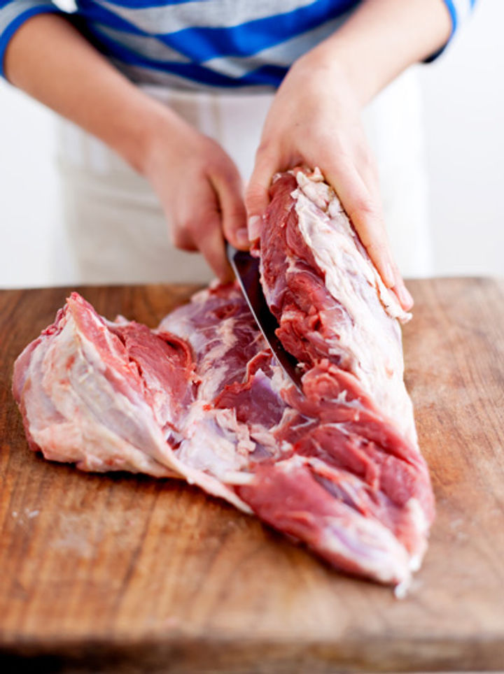 Image of the lamb being opened out like a book