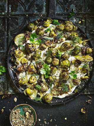 Middle Eastern roasted sprouts