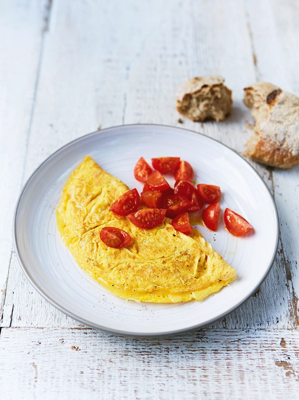 Tomato Basil Omelette Family Basics Jamie Oliver recipes