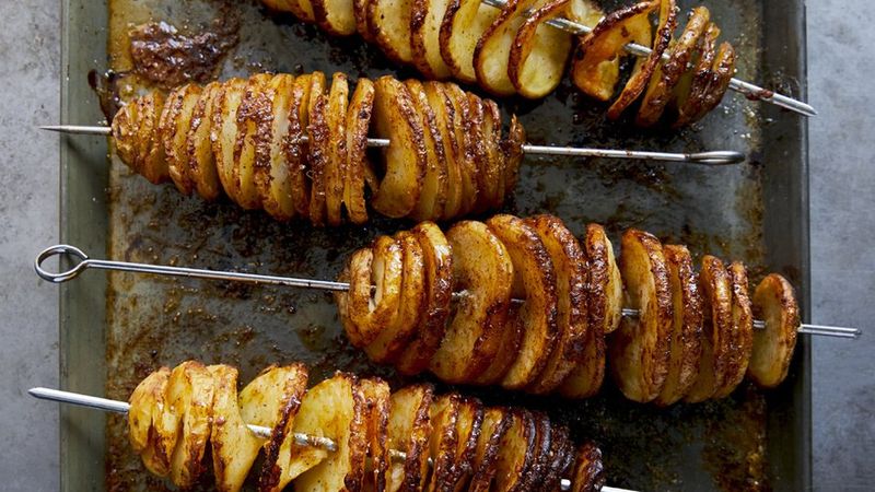 Baked Spiral Potatoes (Tornado Potatoes), Recipe