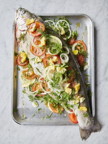 Mary Berry's whole roasted trout
