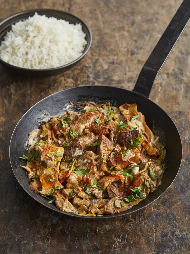 Wild mushroom & venison stroganoff | Jamie Oliver recipes
