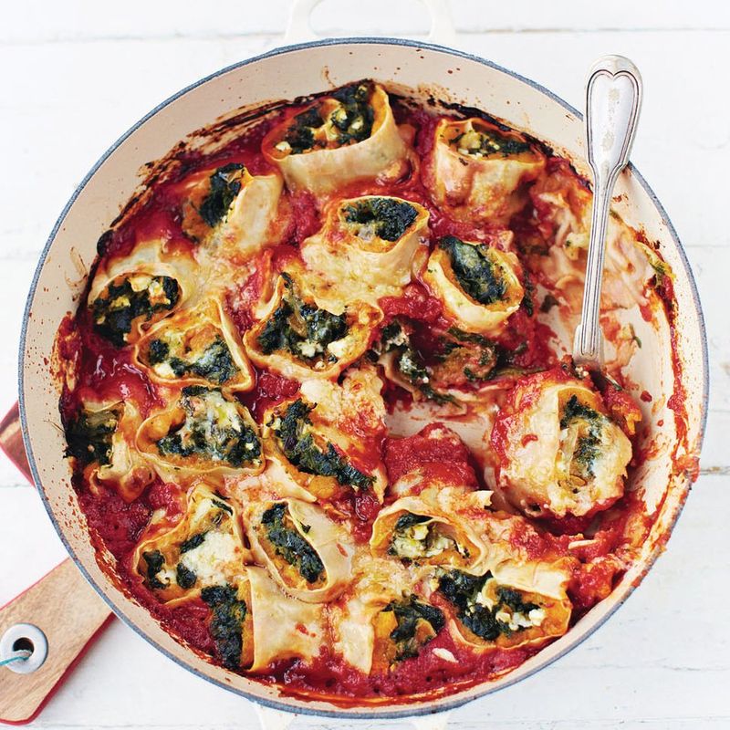 Squash & spinach pasta | Jamie recipes
