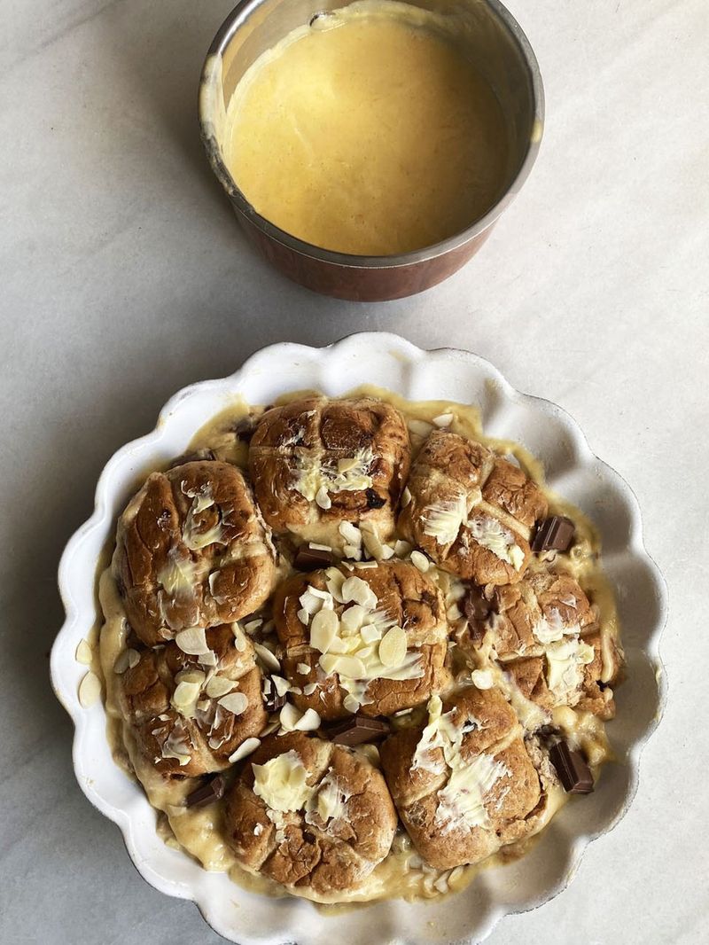 Hot cross bun custard pudding | Jamie Oliver recipes