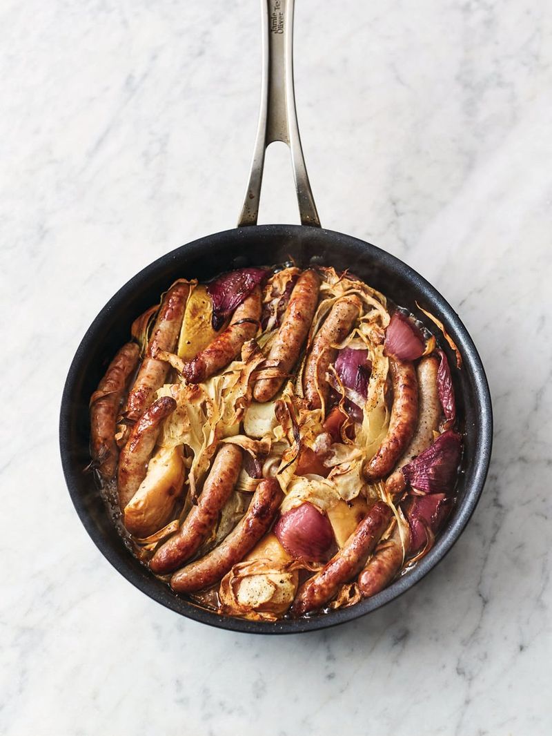 Sausage and apple bake | Recipes | Jamie Oliver