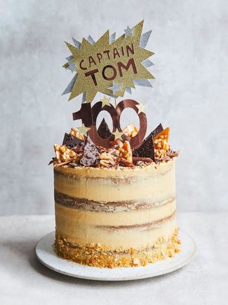 Capt. Tom Moore's coffee & walnut birthday cake