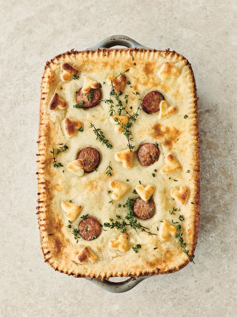 Sausage & mash pie | Jamie Oliver recipes